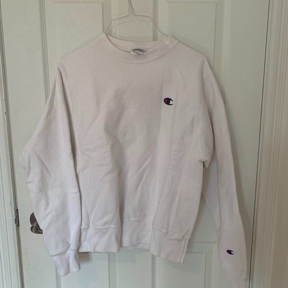 White Champion Reverse Weave Crewneck - Picture 1 of 2
